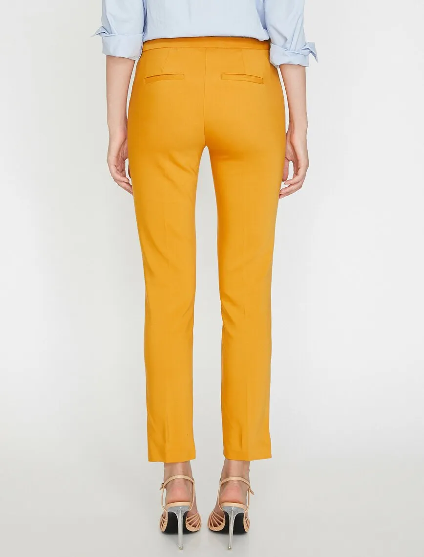 16298 Mustard Pocket Detail Trousers