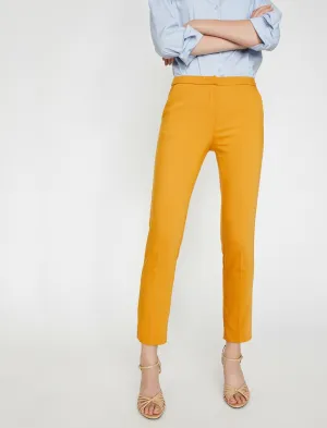 16298 Mustard Pocket Detail Trousers