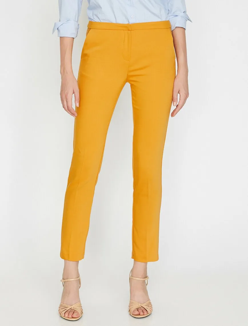 16298 Mustard Pocket Detail Trousers