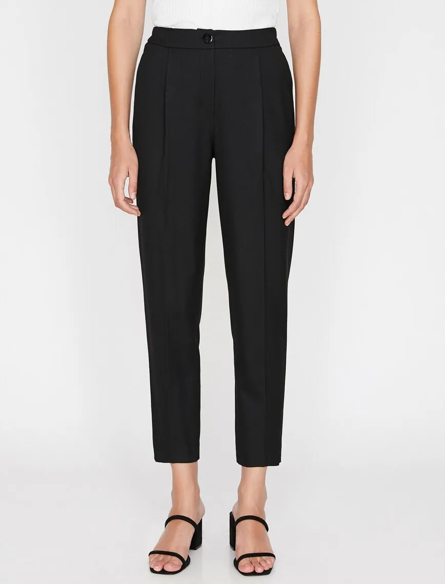 16343 Black Pocket Detail Trousers