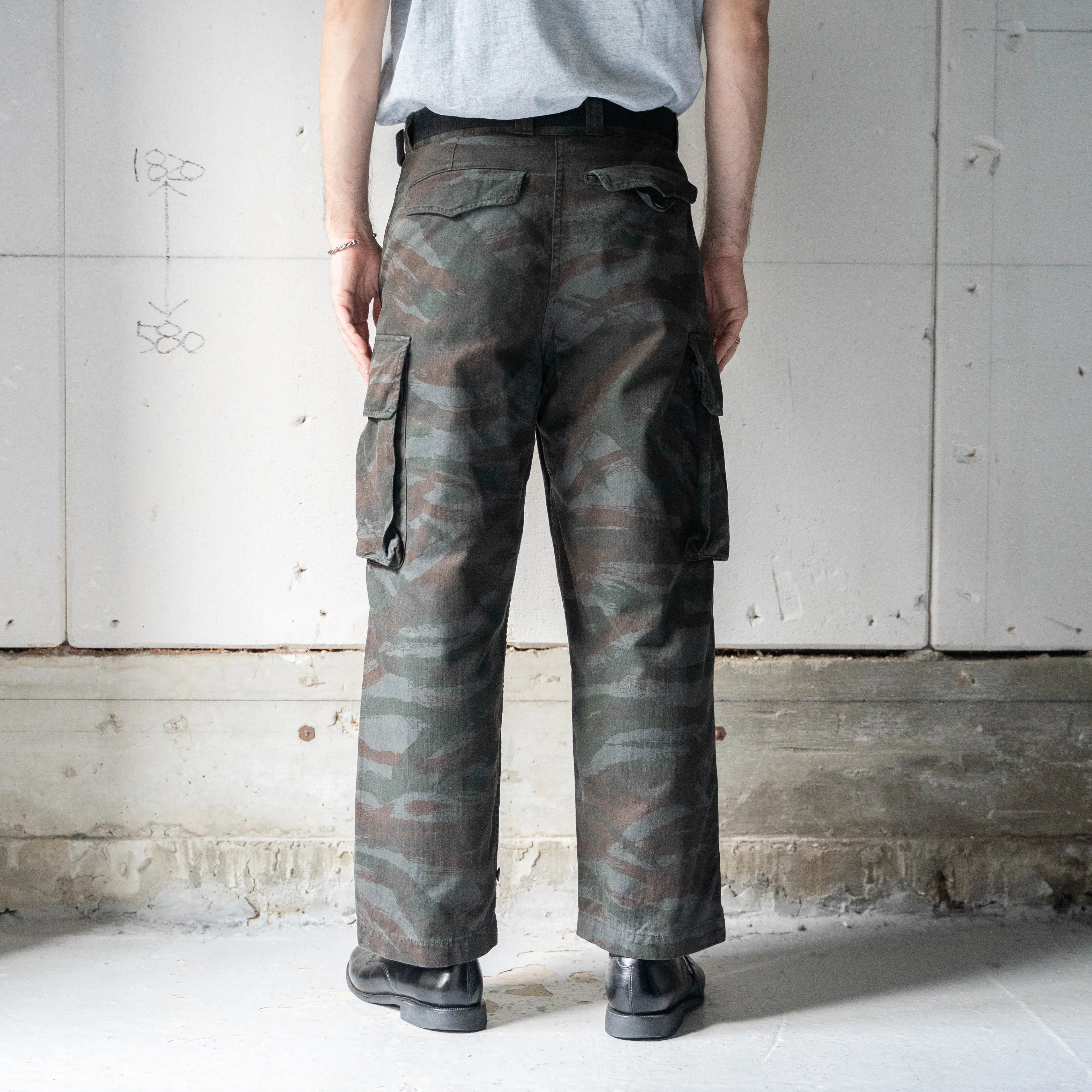 1950-60s French military M47 lizard camo pants 'dead stock' -sumikuro dyed-