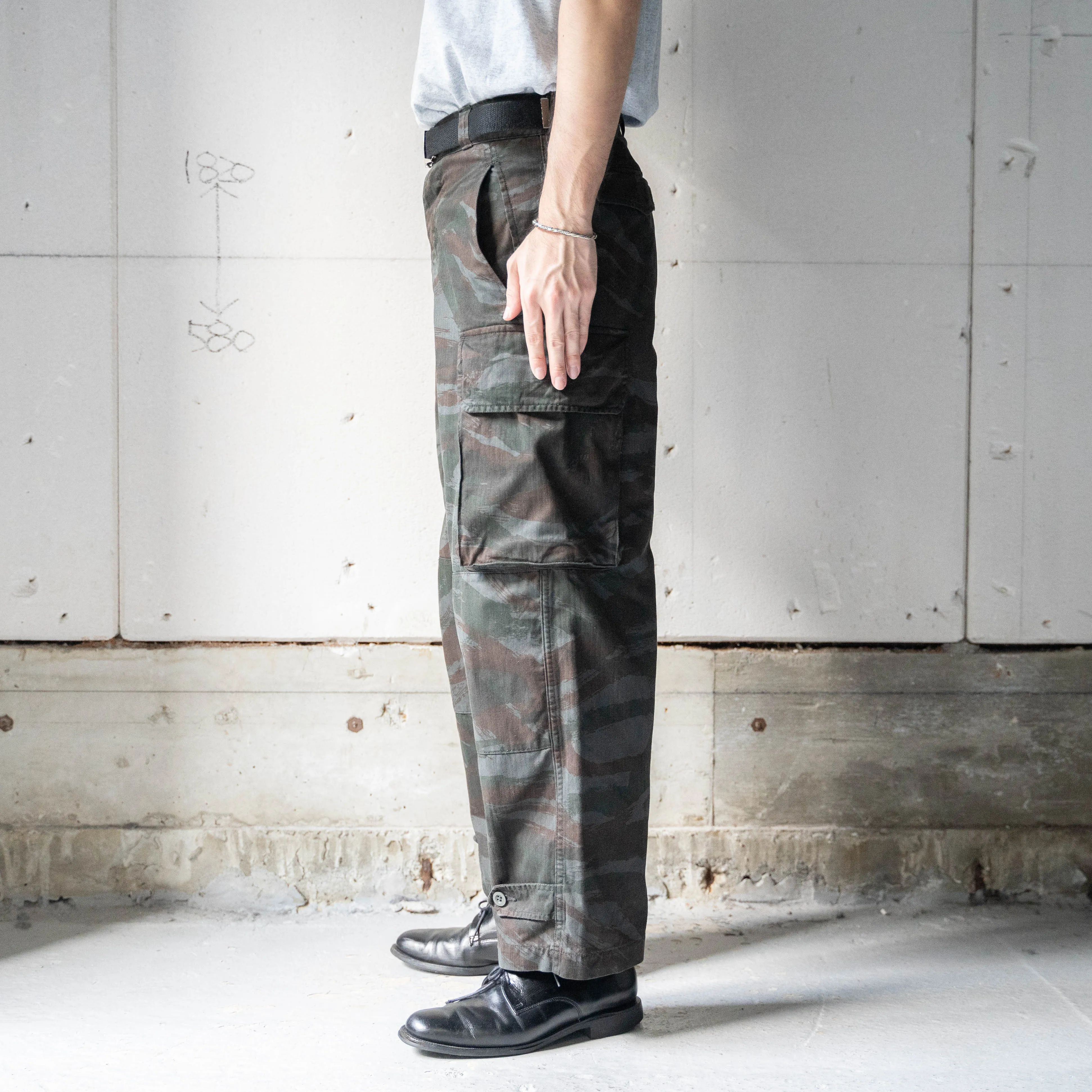 1950-60s French military M47 lizard camo pants 'dead stock' -sumikuro dyed-