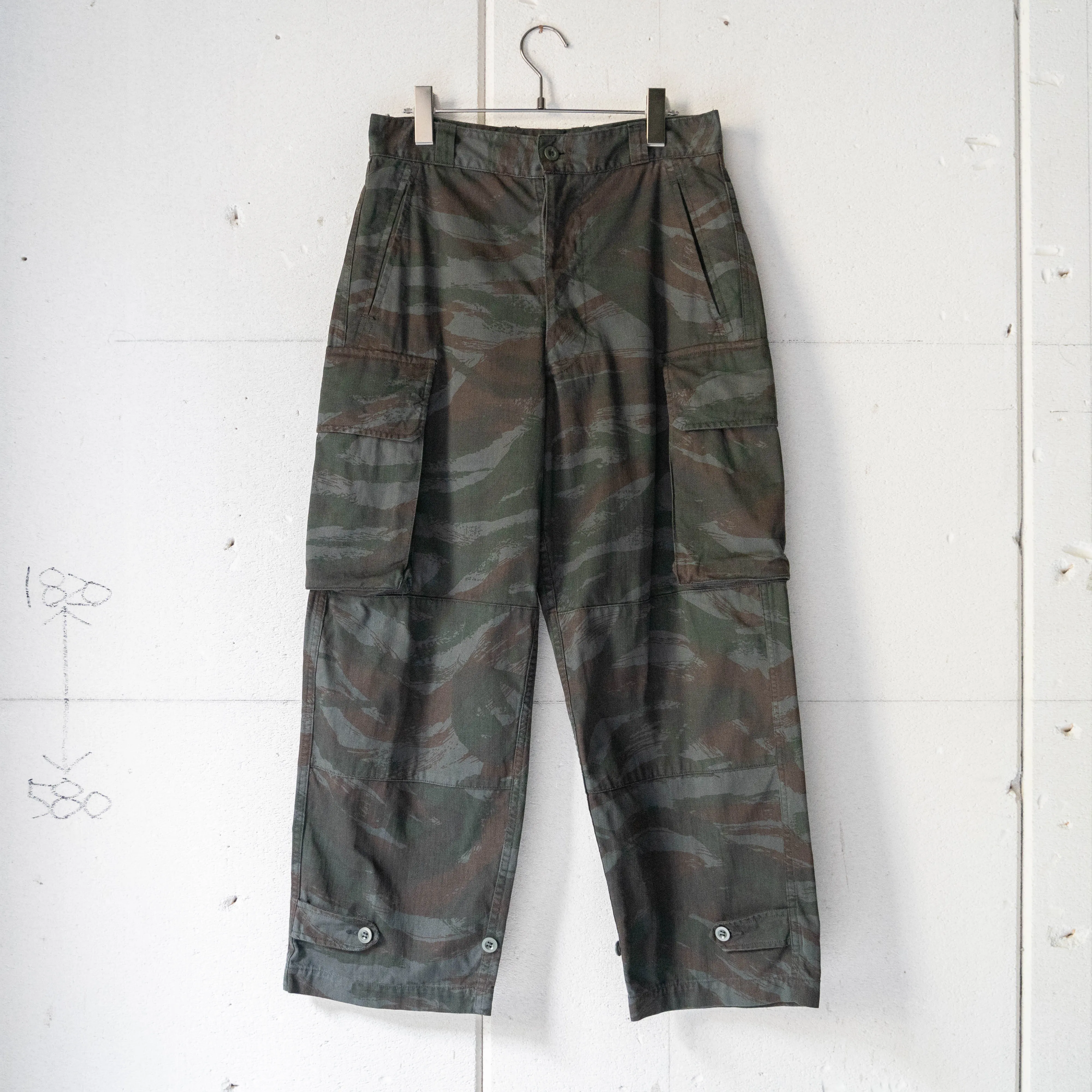 1950-60s French military M47 lizard camo pants 'dead stock' -sumikuro dyed-