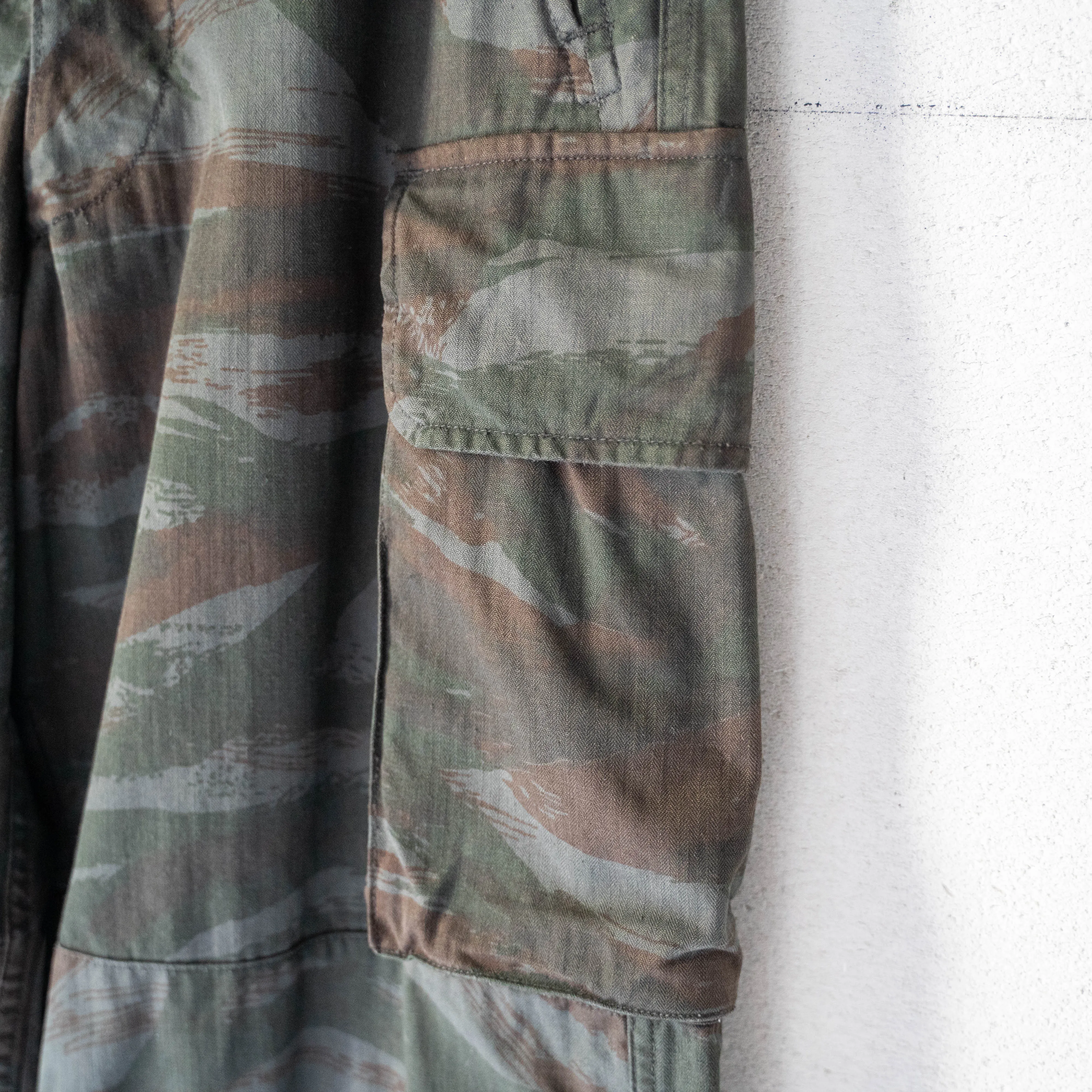 1950-60s French military M47 lizard camo pants 'dead stock' -sumikuro dyed-