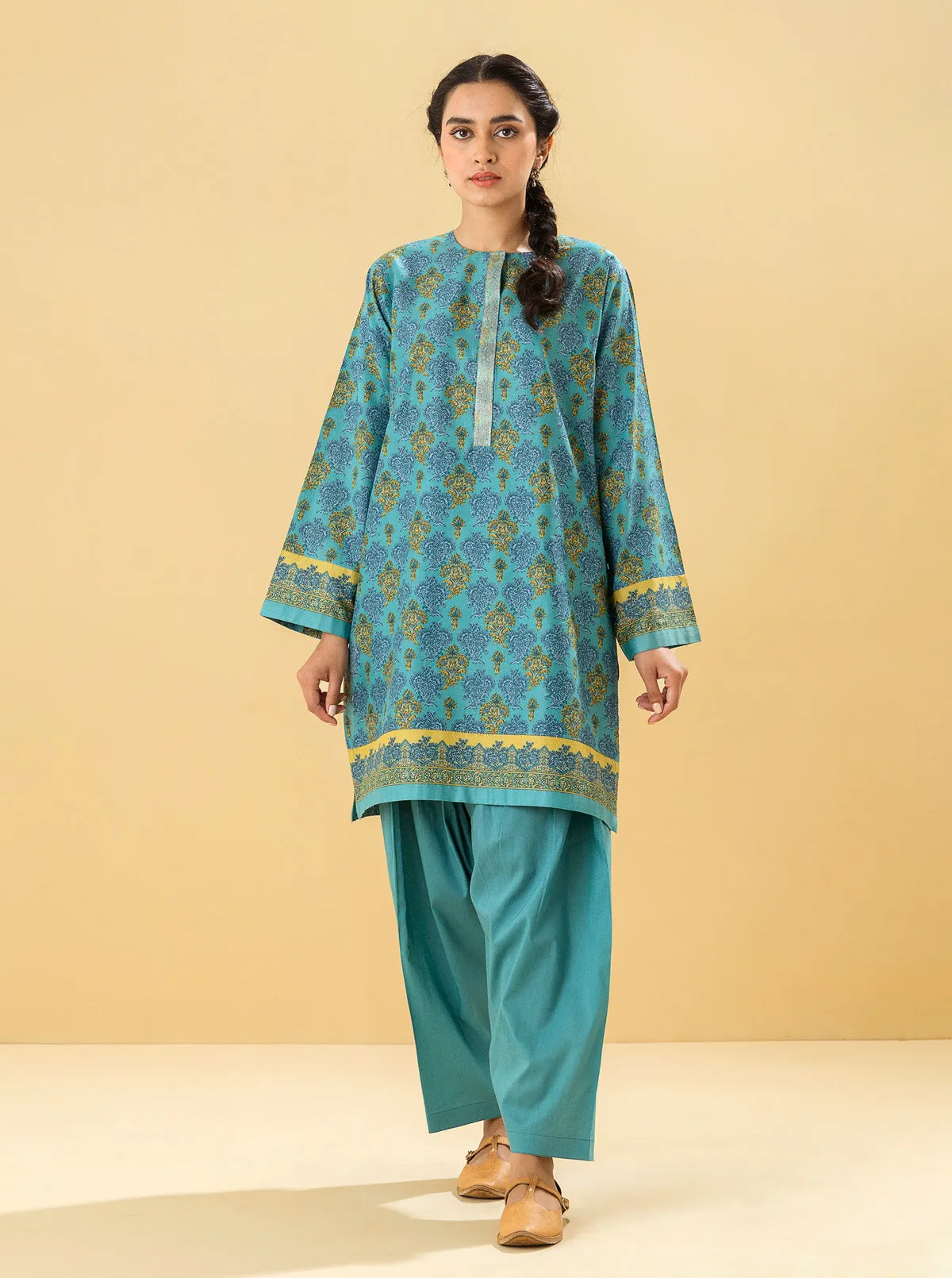 2 PIECE - PRINTED LAWN SUIT - IDYLLIC ISLE