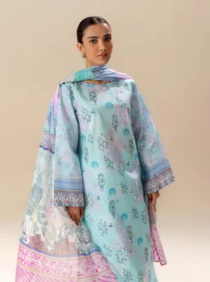 3 PIECE PRINTED LAWN SUIT-BLUEFALLS BAY