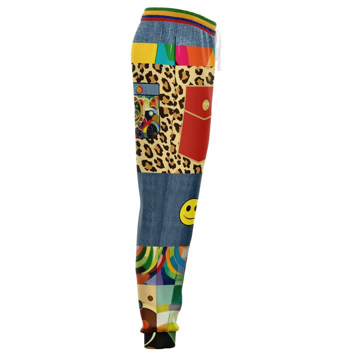 Afro-Queen Solace Denim Rainbow Eco-Poly Unisex Joggers