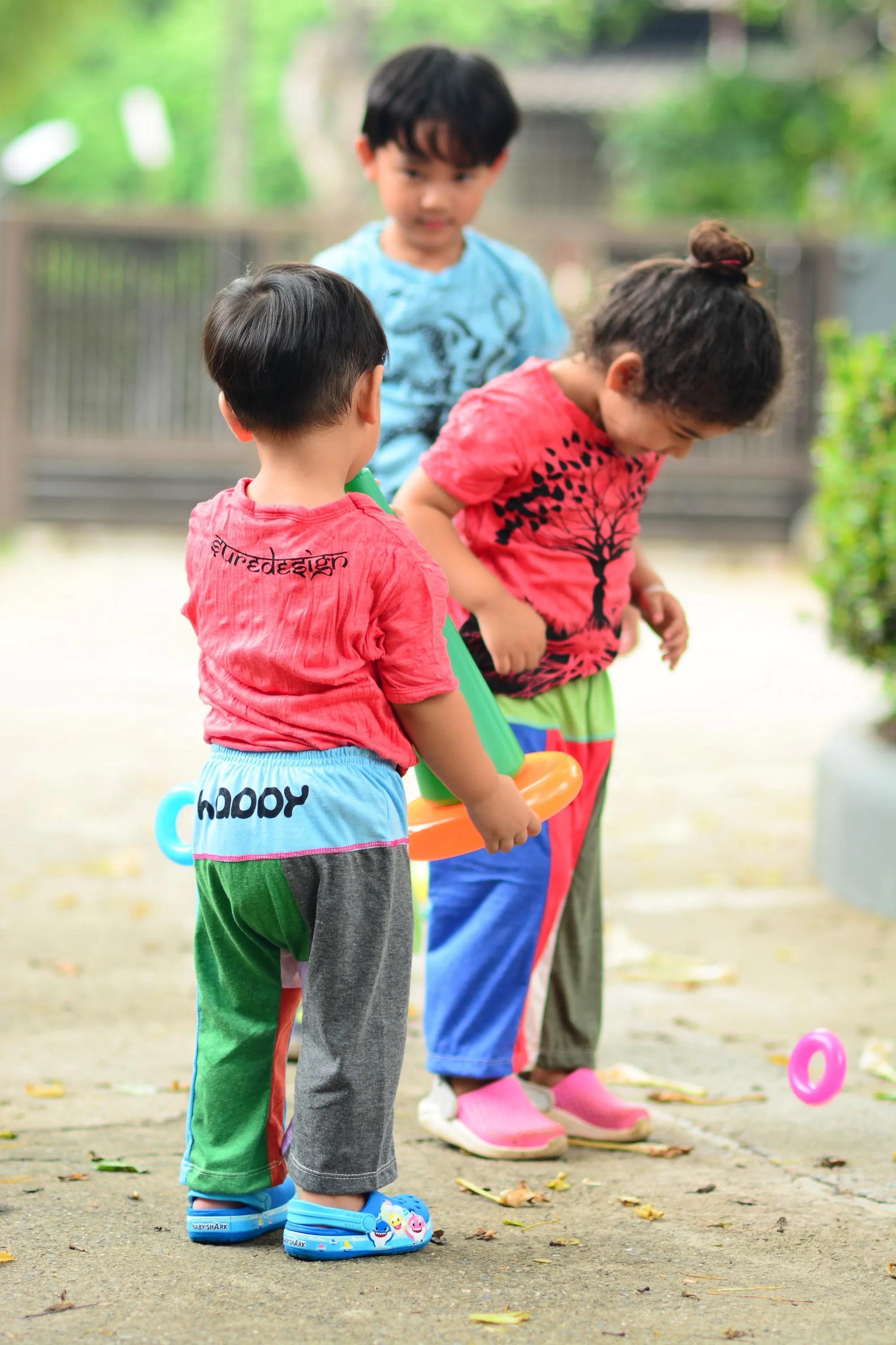 Assorted set of 5 Kids Patchwork Pants