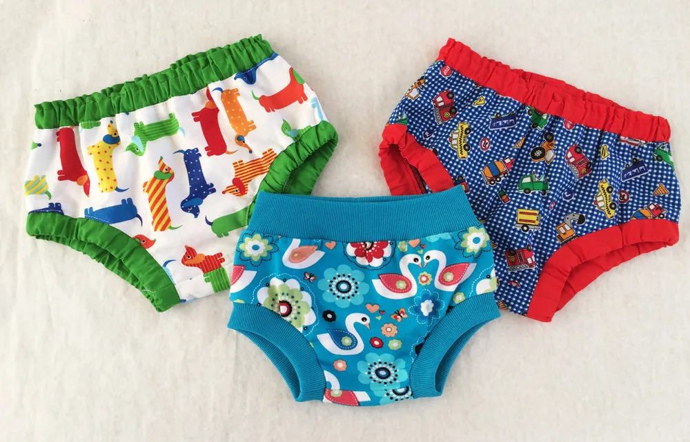 Baby & toddler diaper cover/ over pants pdf sewing pattern, 3  months - 4 years, boys & girls.