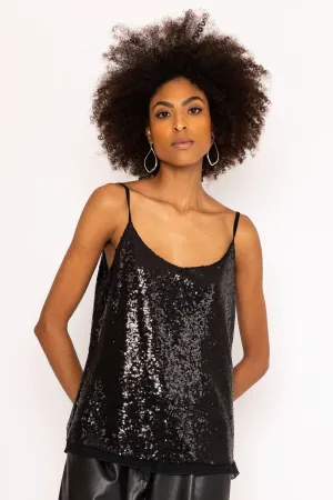 Black Sequin Cami Top