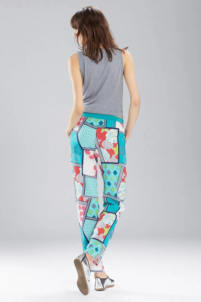 Blissful Blooms Kangaroo Pants Turqoise/Ivory