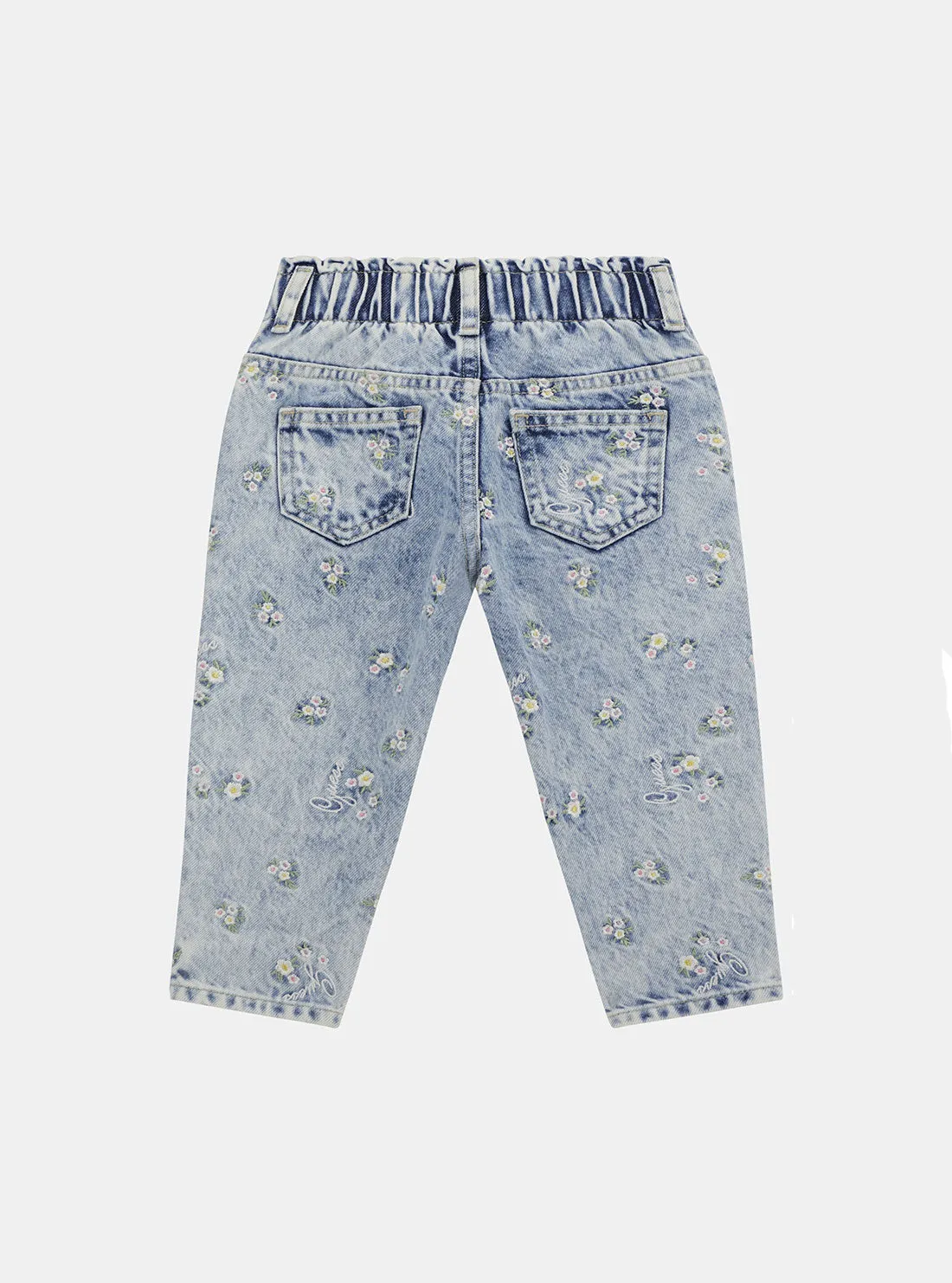 Blue Denim Paper Bag Pants (2-7)