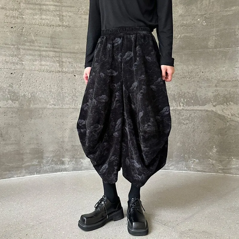 Casual Velvet Bud Harem Pants