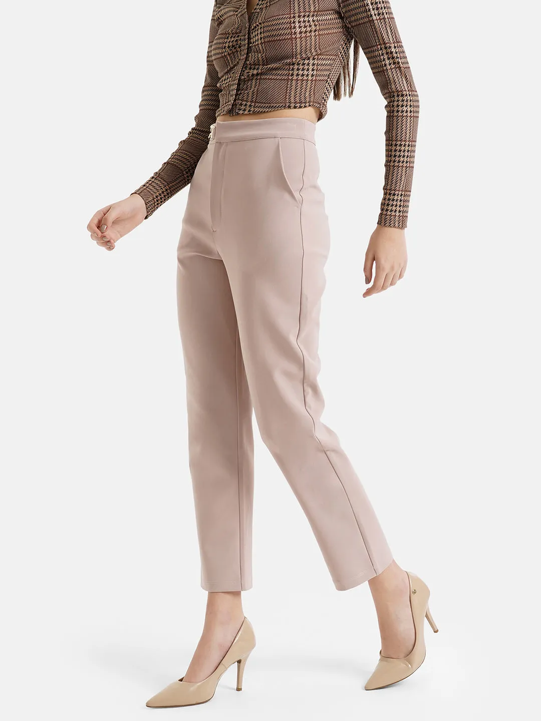 Chain Detail Cropped Trousers