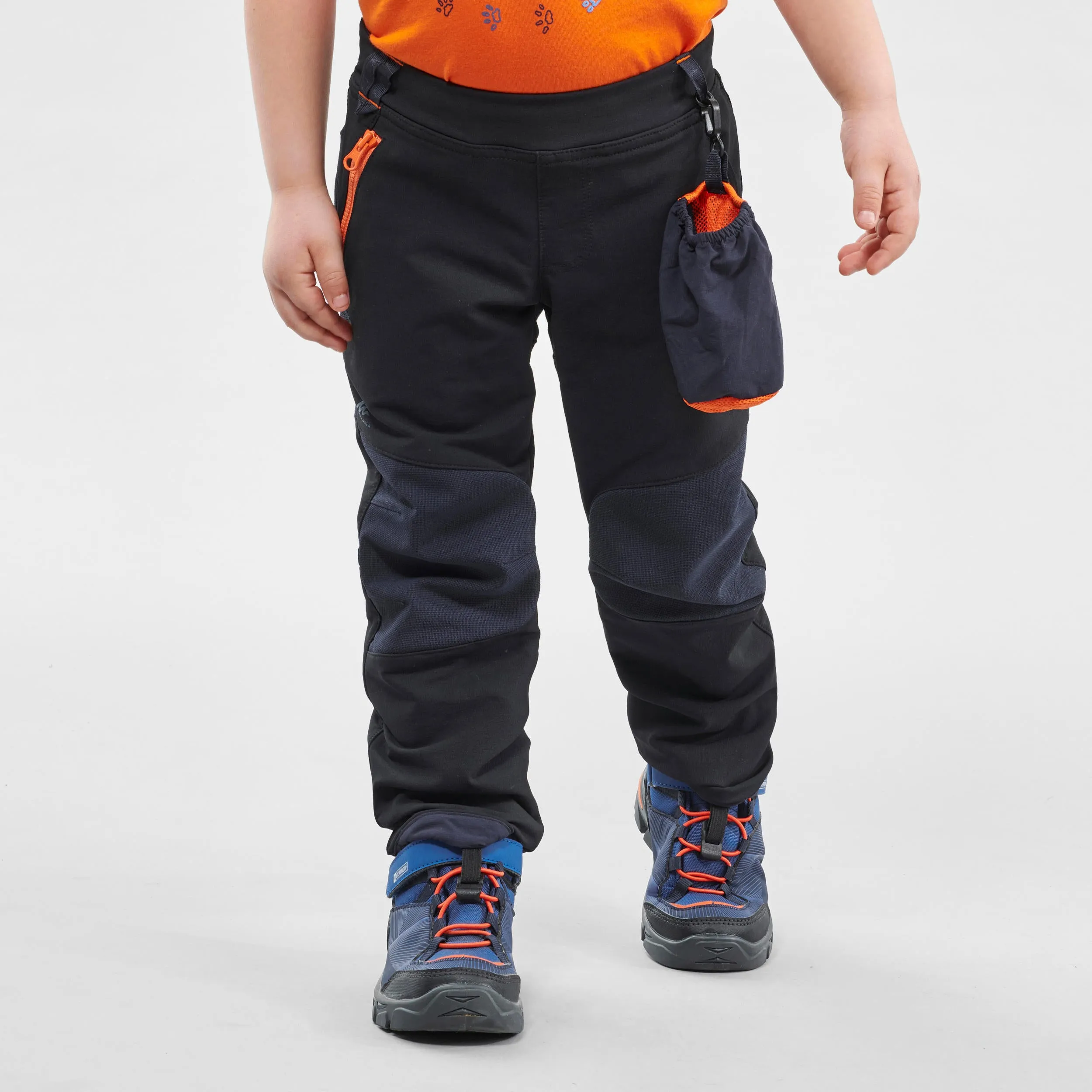 Children's trousers Quechua MH550 for hiking, black