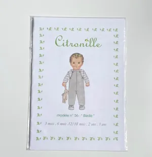 Citronille Patterns : Basile Baby Overalls