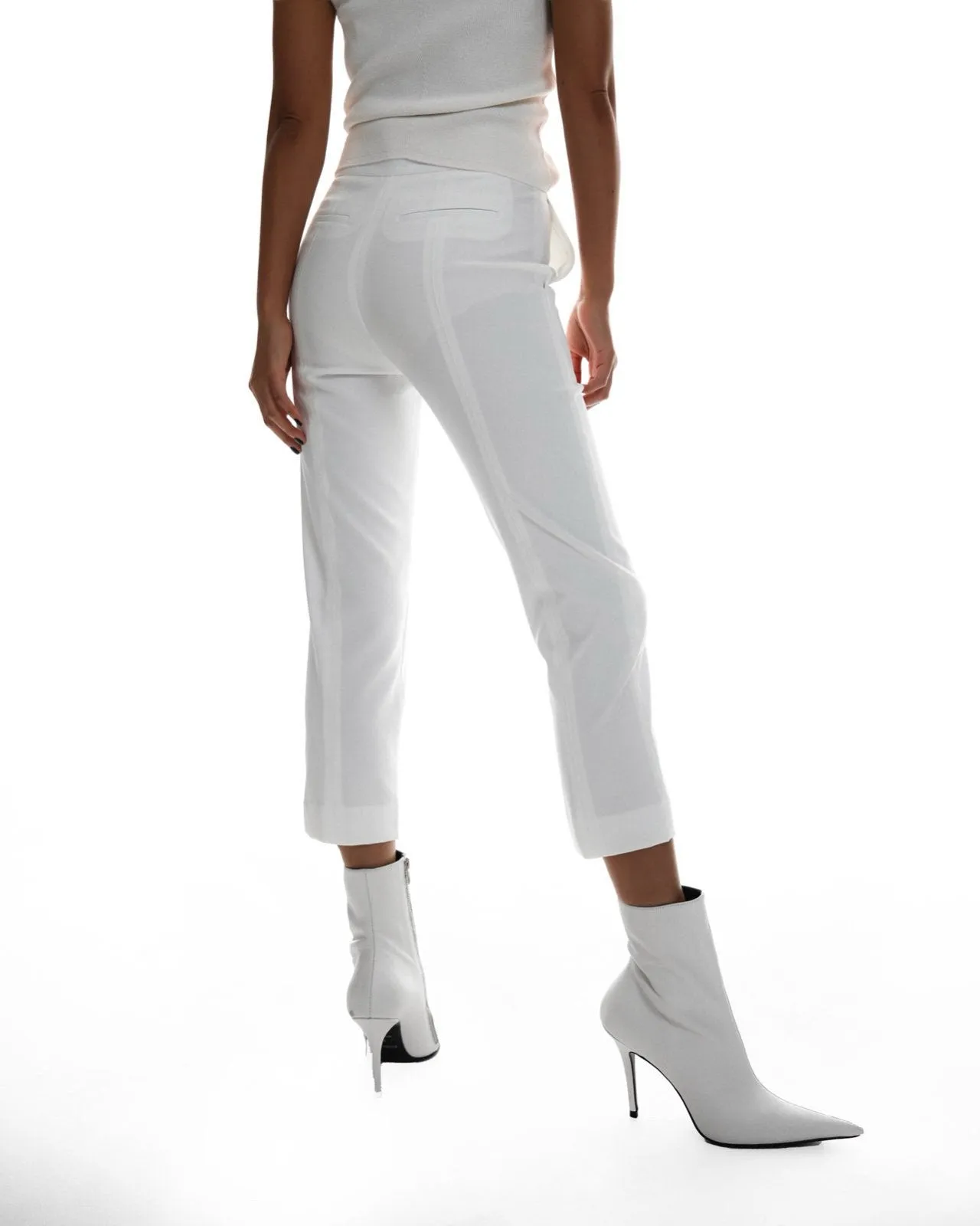 CLASSIC STITCHED DETAIL CAPRI TROUSERS