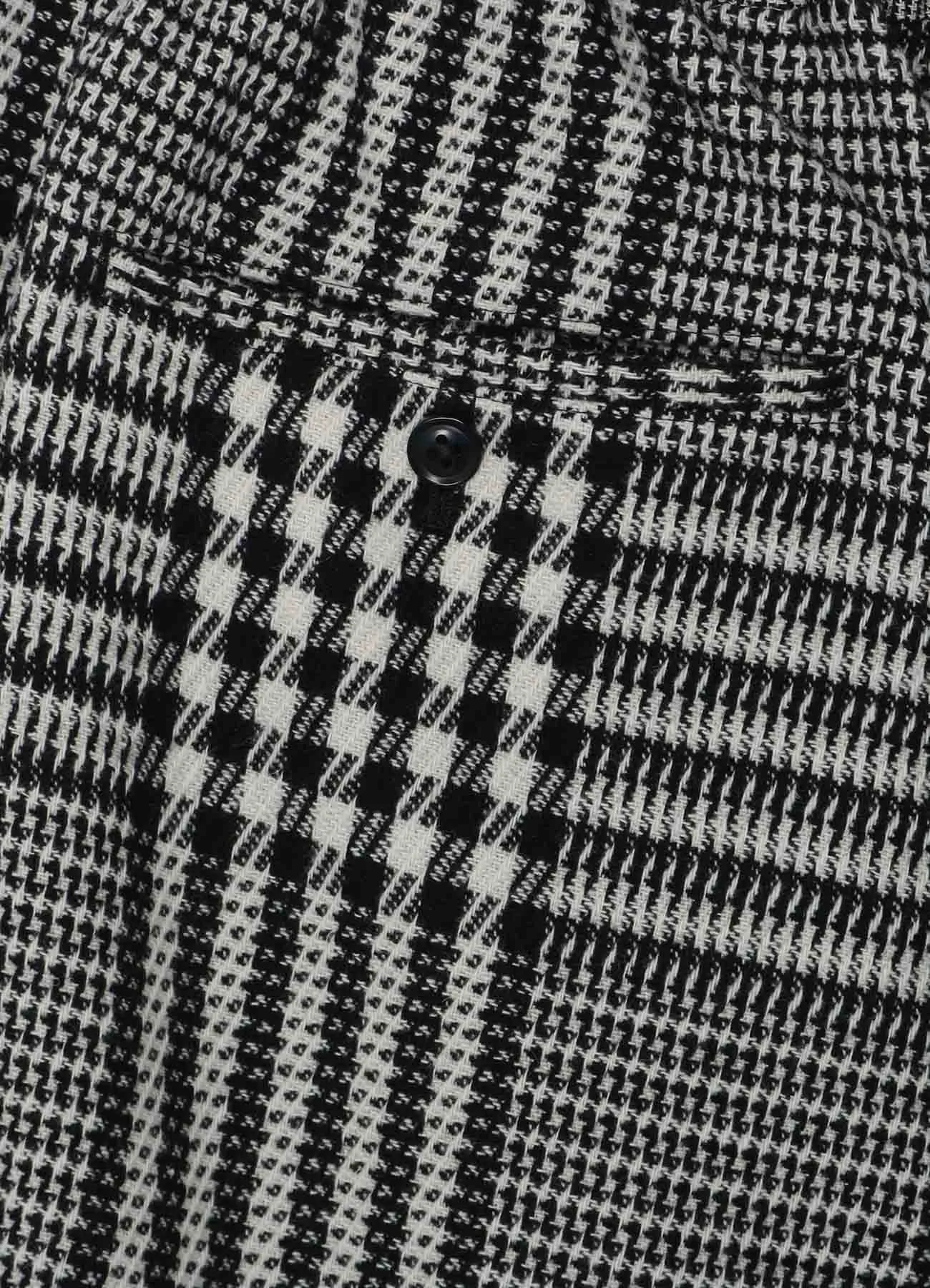 CRAZY CHECK MULTI-MATERIAL SWITCHING 7/10 LENGTH STRING PANTS