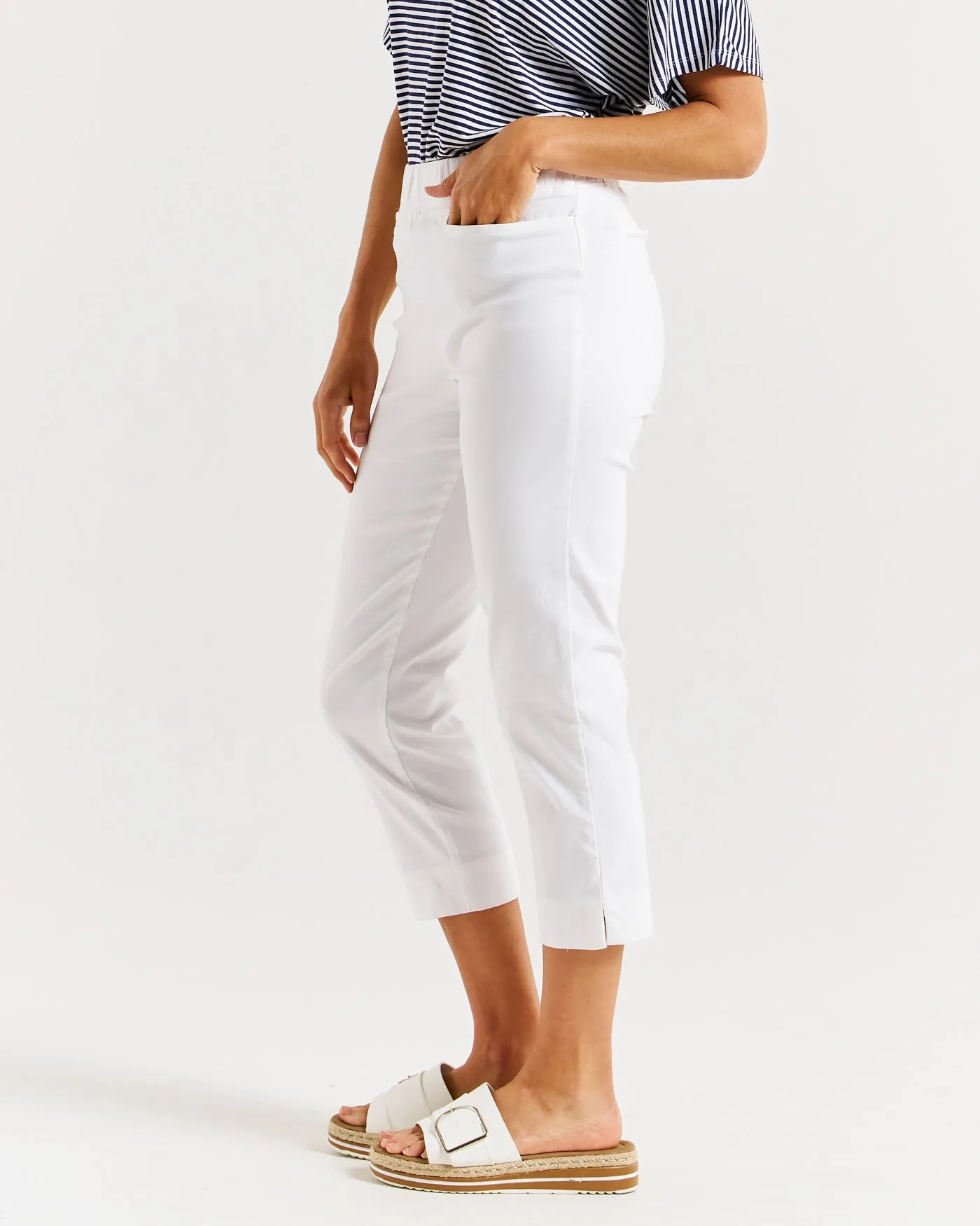 Crop Bengaline Pant White