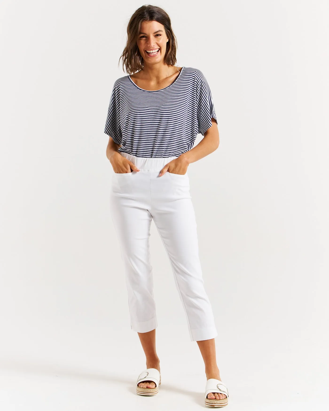 Crop Bengaline Pant White