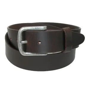 CTM® Men's Big & Tall Leather Removable Buckle Bridle Belt