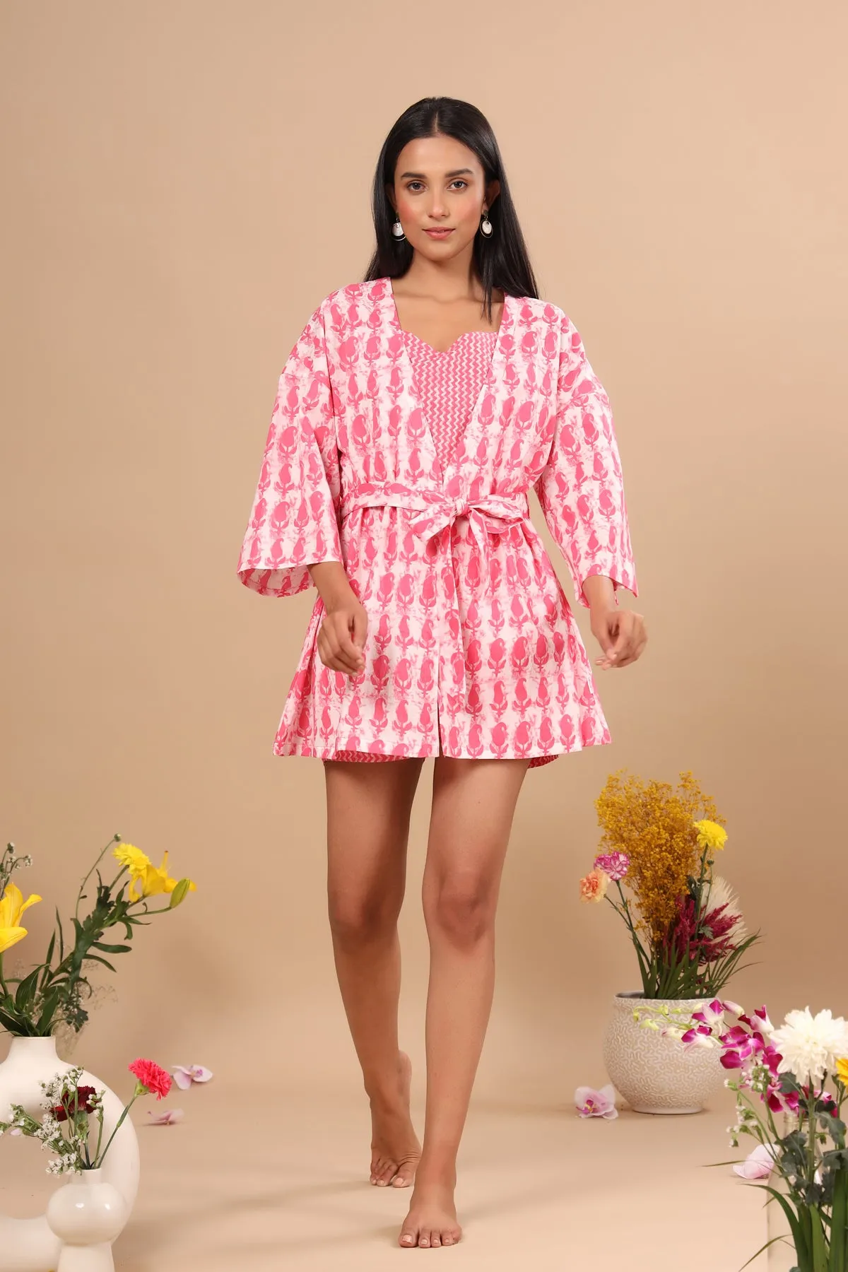 Daabu on Pink Three Piece Set