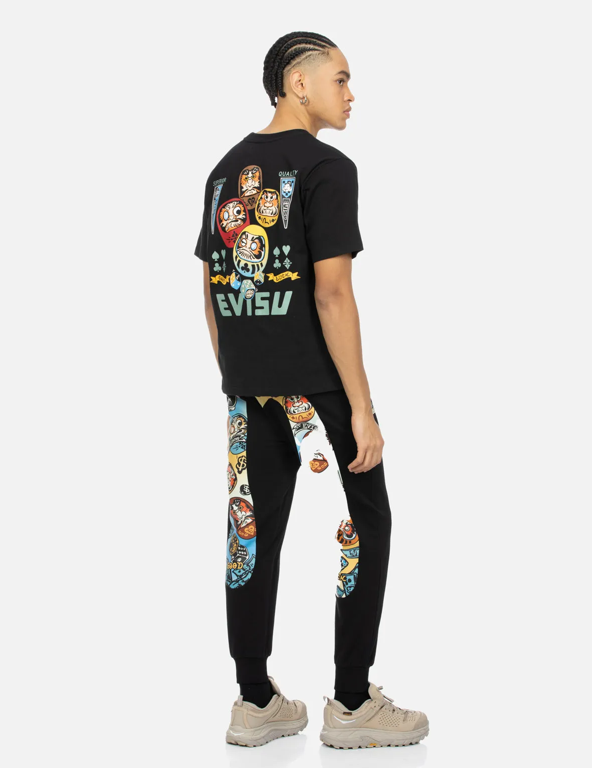 Daruma Daicock Print Regular Fit Sweatpants