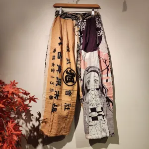 Demonslayer Nezuko Kakishibu Dyed Patchwork Pants