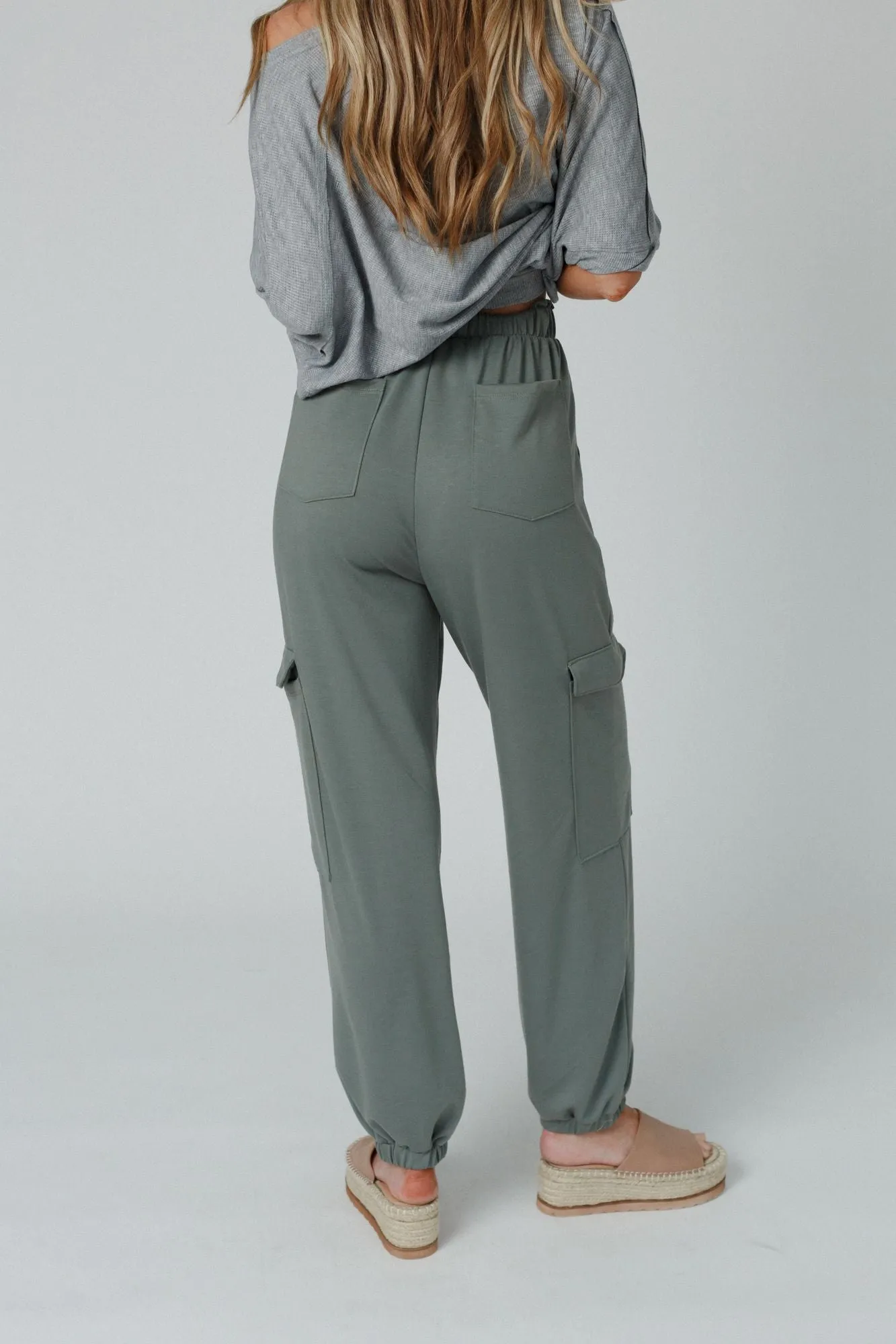 Easy Mornings Cinched Pants - Light Olive