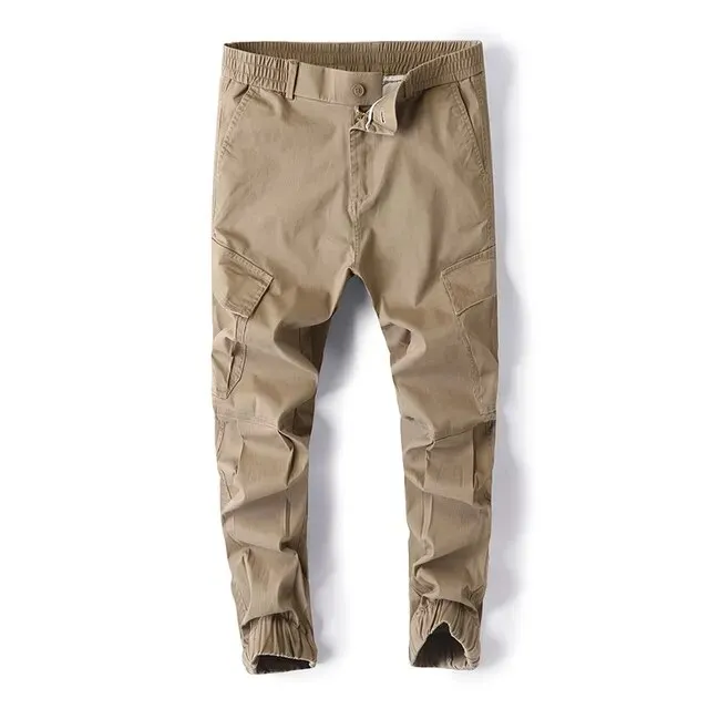 Elastic Waist Solid Jogger Pants