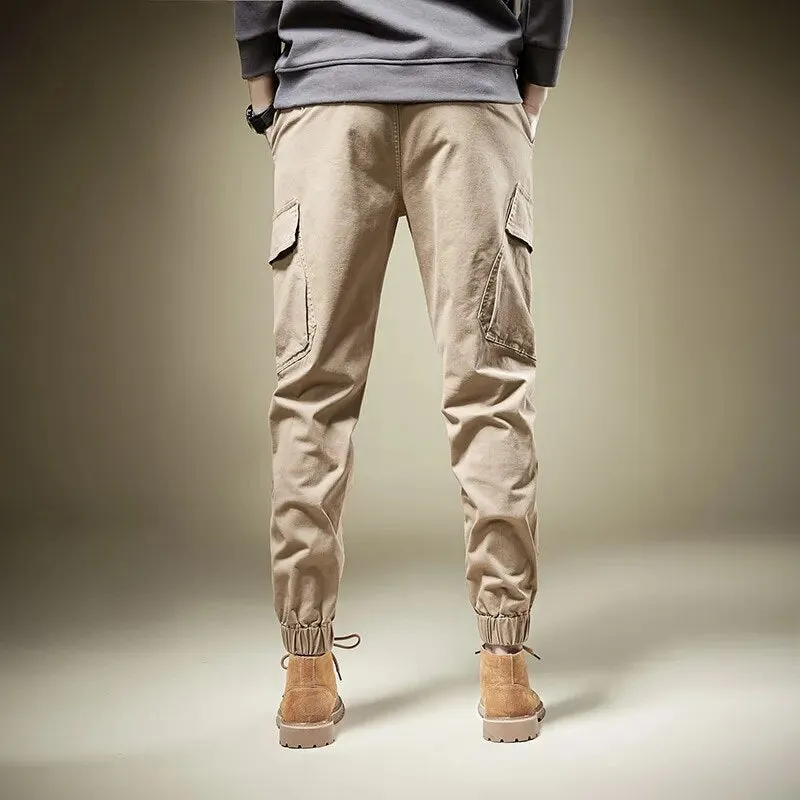 Elastic Waist Solid Jogger Pants