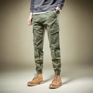 Elastic Waist Solid Jogger Pants