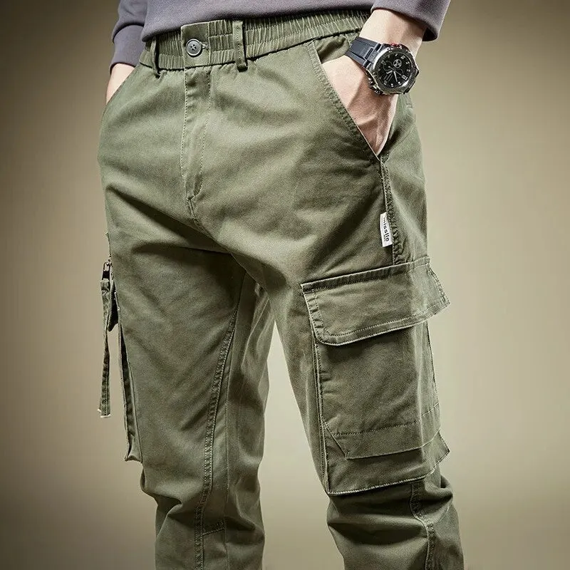 Elastic Waist Solid Jogger Pants