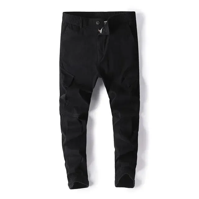 Elastic Waist Solid Jogger Pants