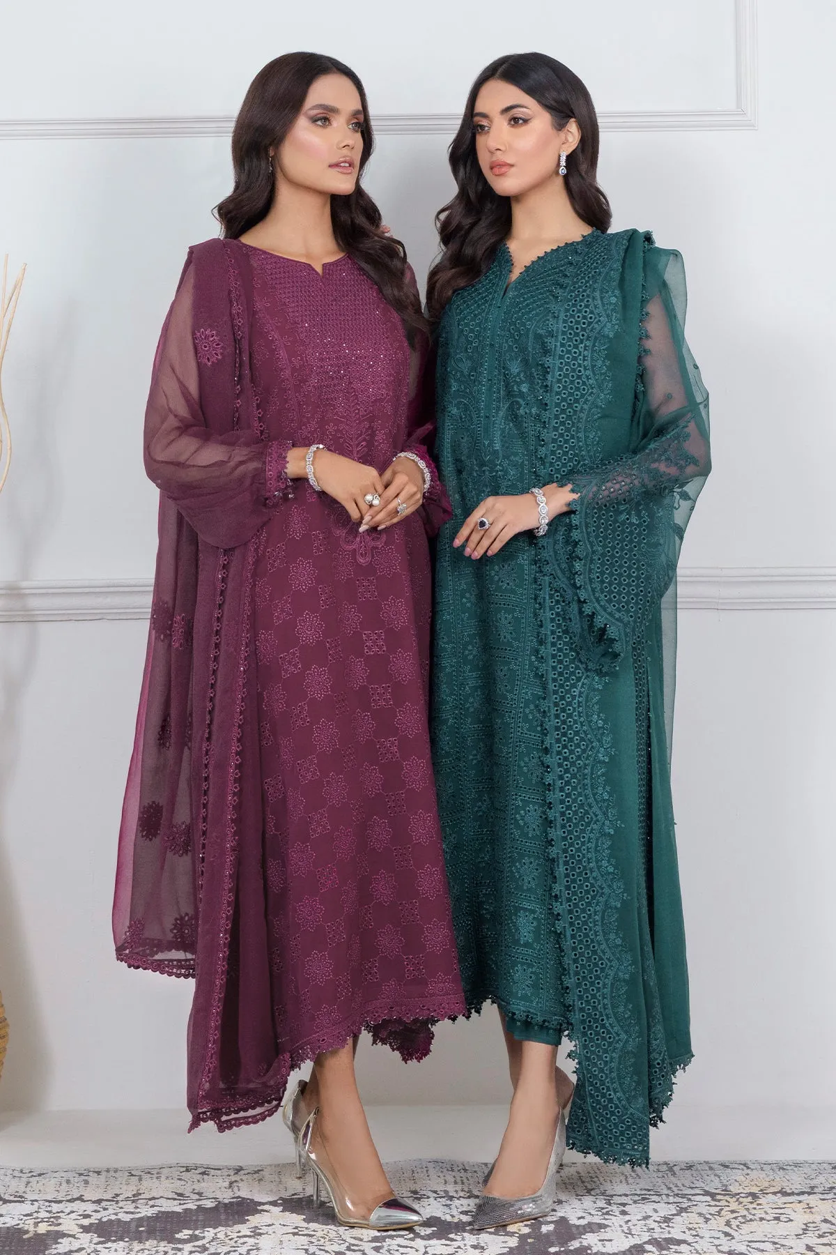 EMBROIDERED SCHIFFLI CHIFFON UF-337