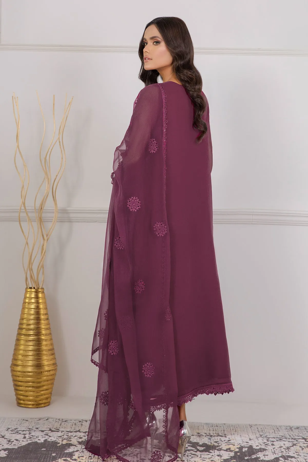 EMBROIDERED SCHIFFLI CHIFFON UF-337