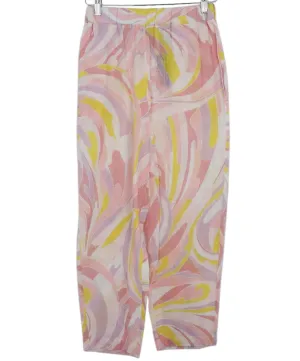 Emilio Pucci Pink & Yellow Print Pants sz 2