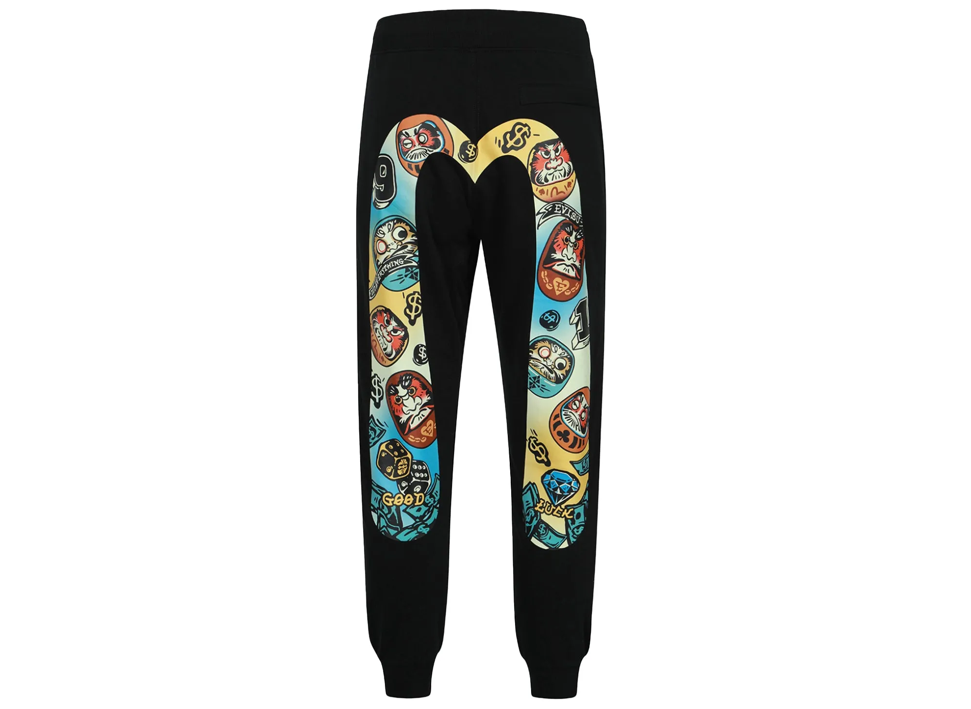 Evisu Daruma Daicock Print Regular Fit Sweatpants