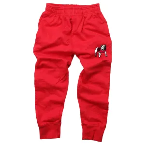 Georgia Red Fleece Toddler Bulldog Mascot Sweatpants