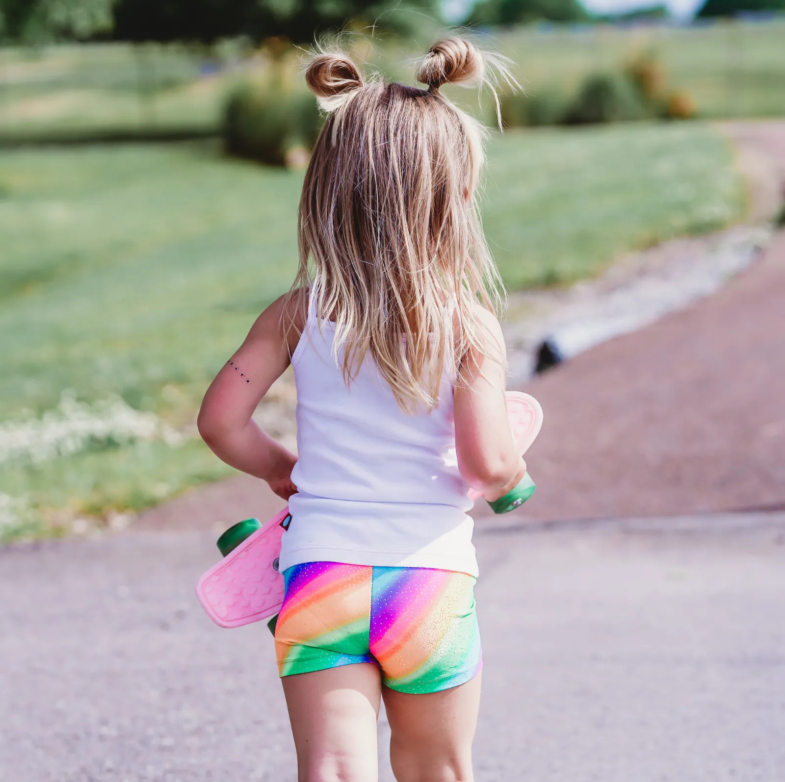 Girls Novelty Bike Shorts  | Black Sparkly Shimmer