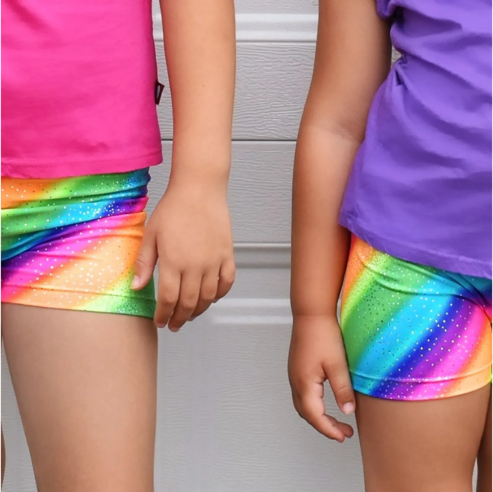 Girls Novelty Bike Shorts  | Gold Sparkly Shimmer