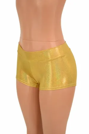 Gold Sparkly Jewel Lowrise Shorts