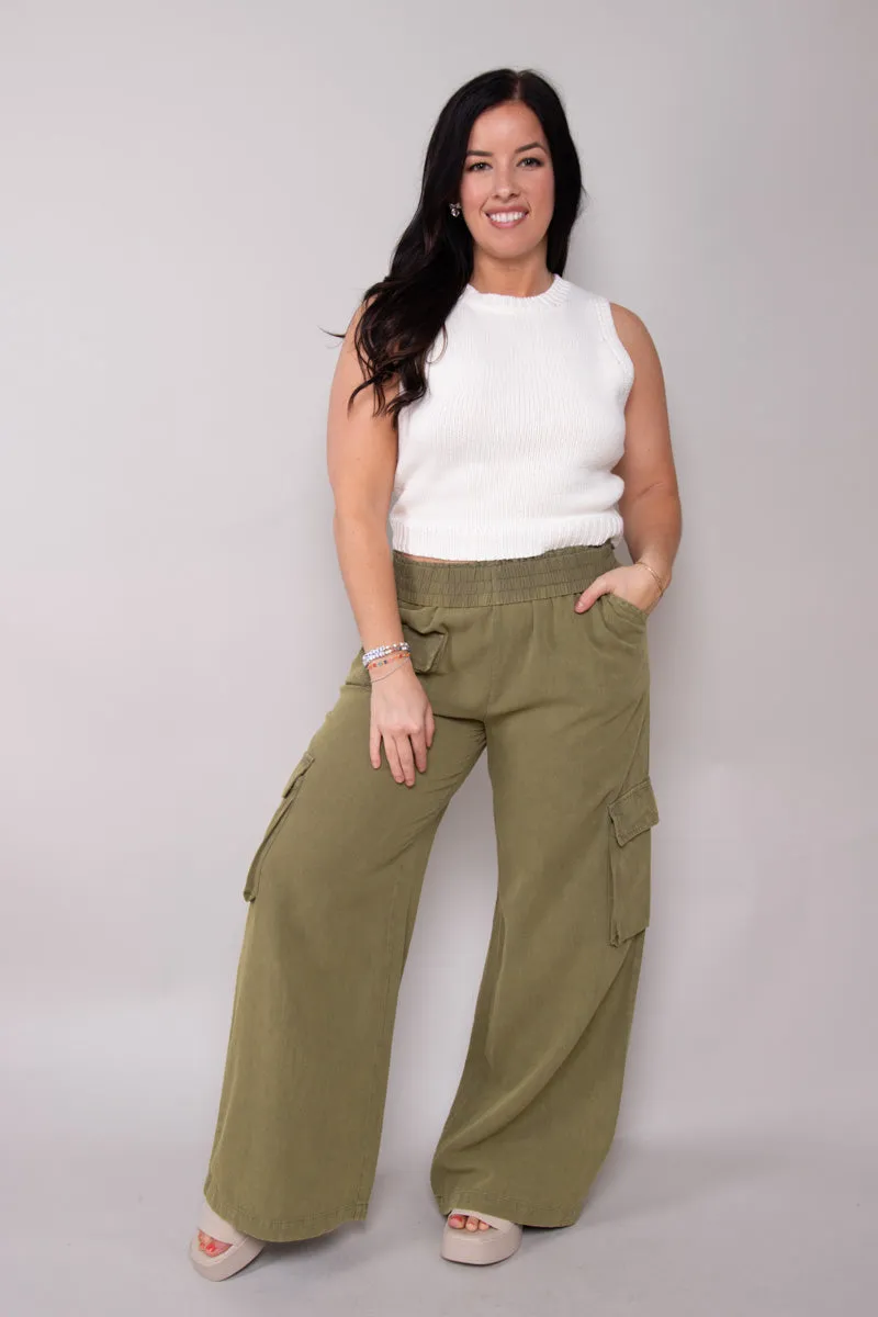 Gwen Cargo Pants- Green