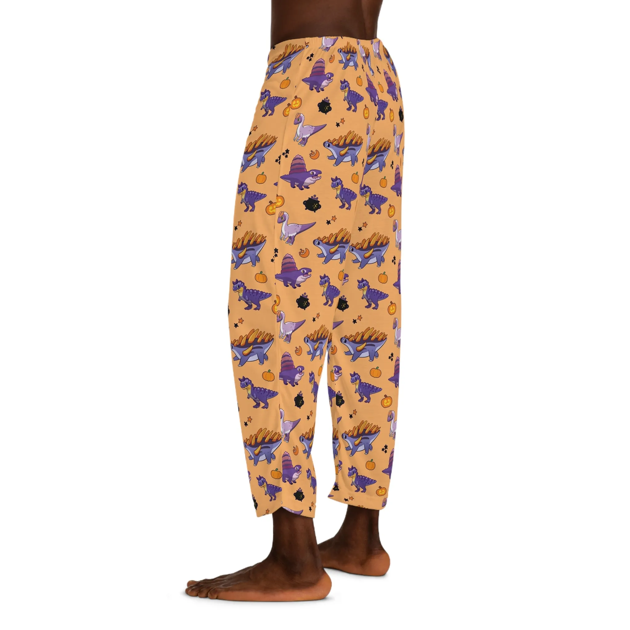 Halloween Dinos - Orange Men's Pajama Pants