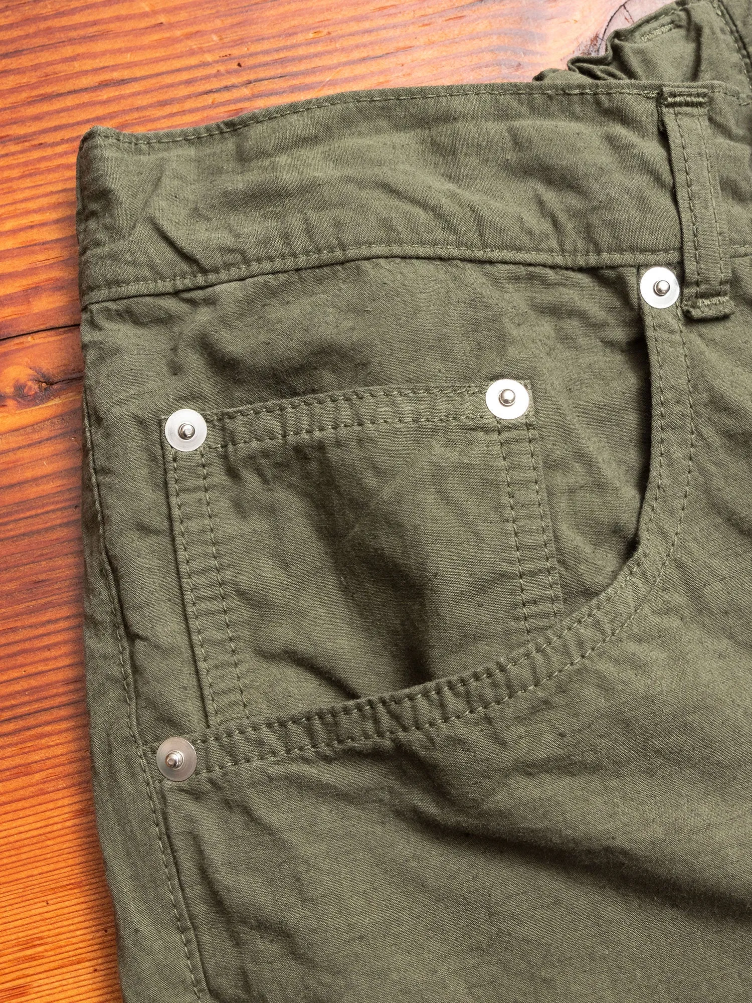 Hemp Tapered Pants in Khaki