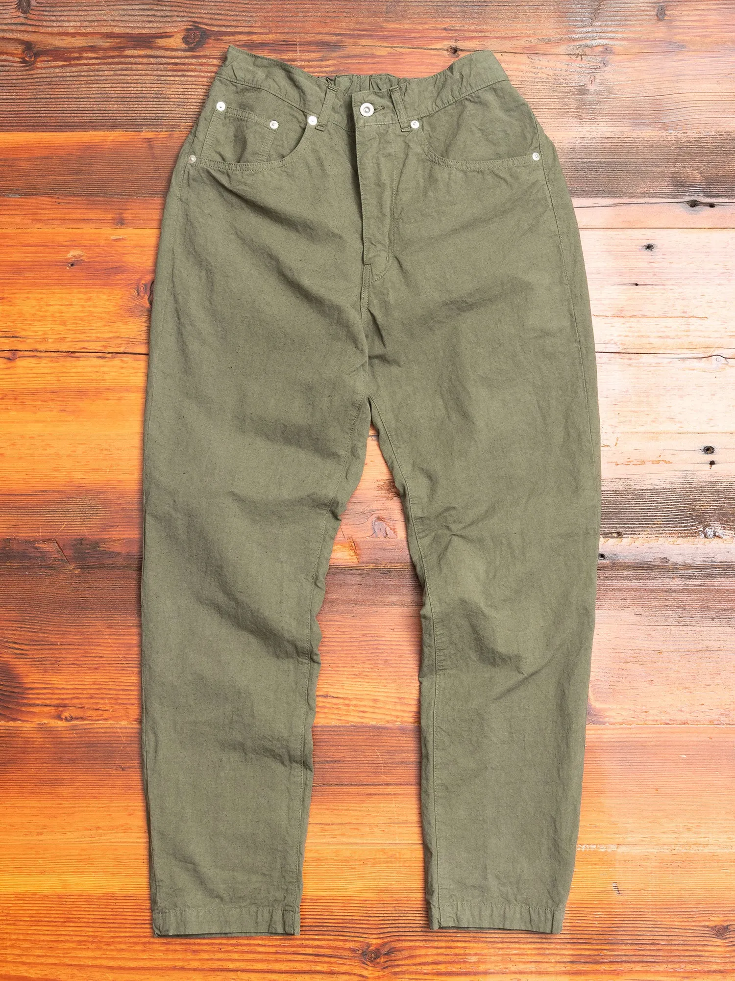 Hemp Tapered Pants in Khaki