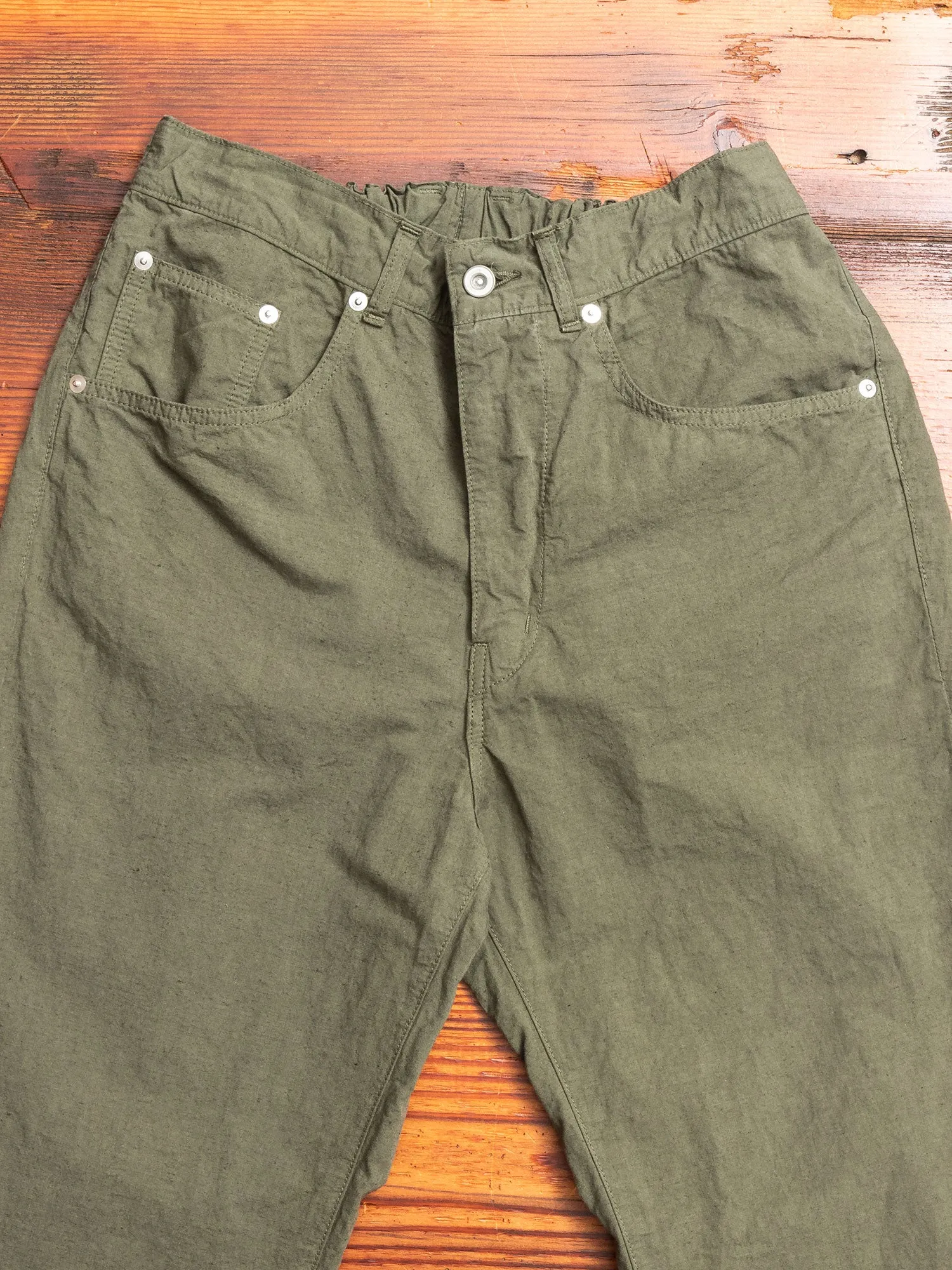 Hemp Tapered Pants in Khaki