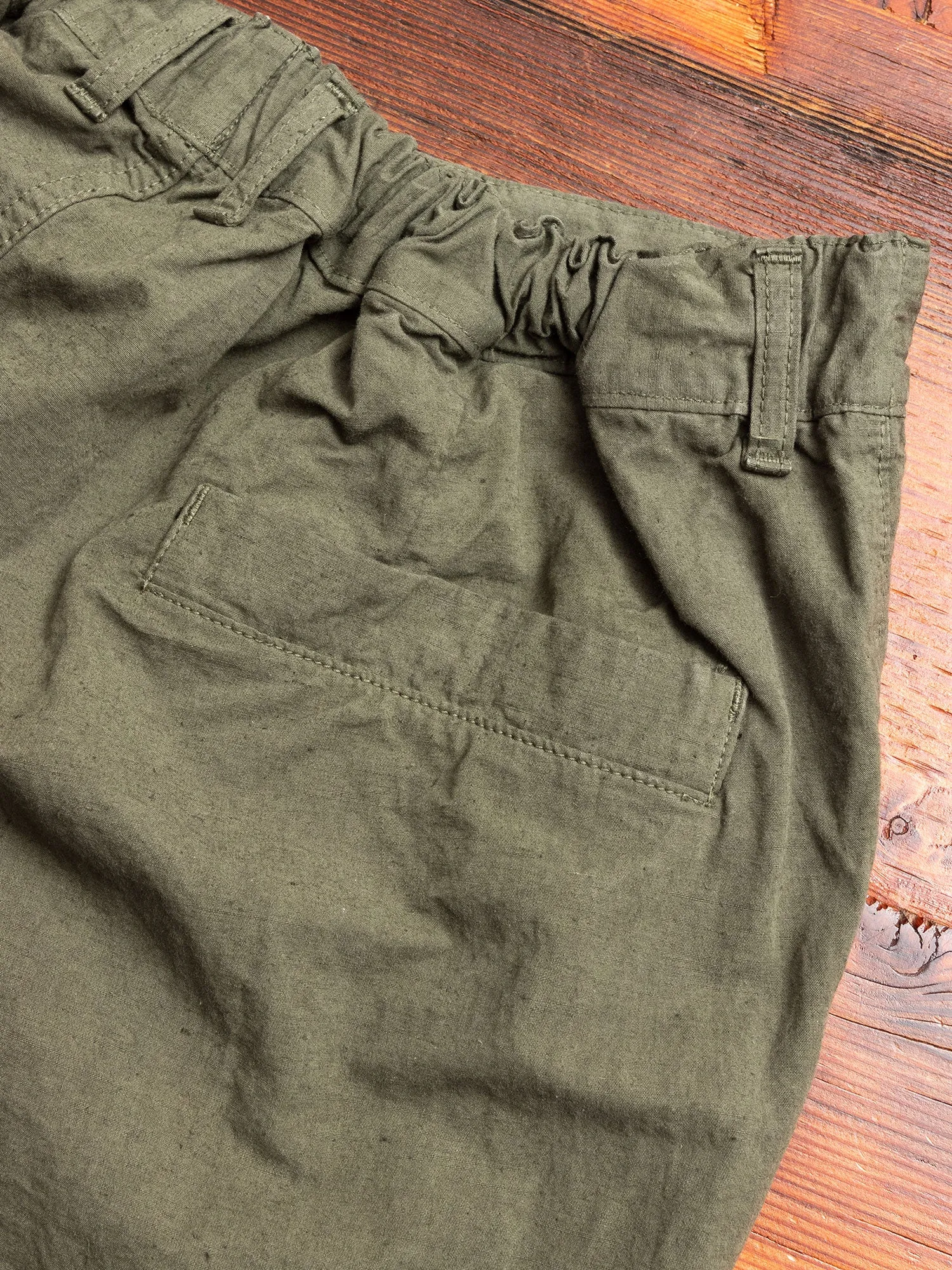 Hemp Tapered Pants in Khaki