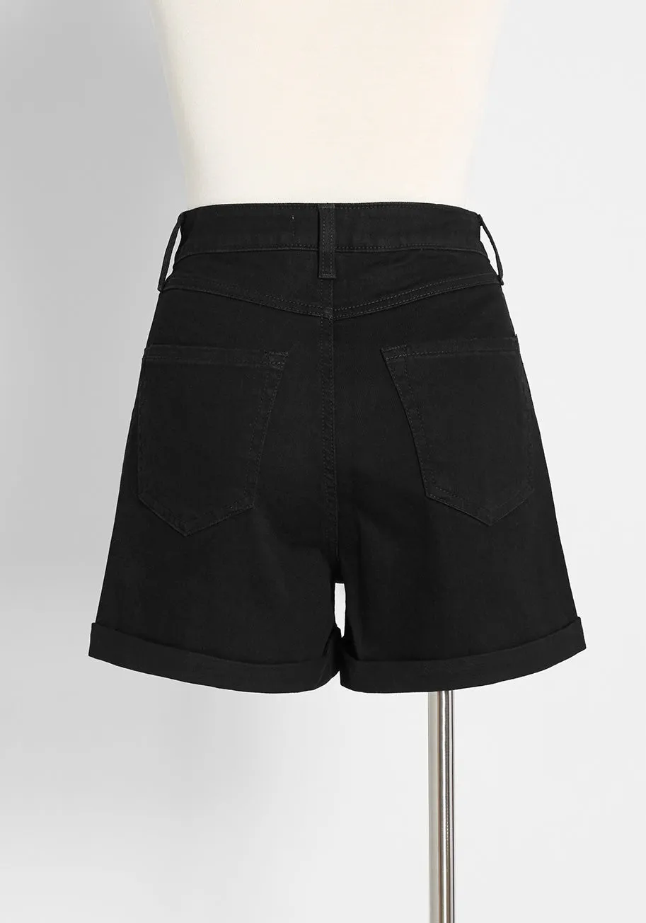 Hot and Fun Summer Nights High-Rise Denim Shorts