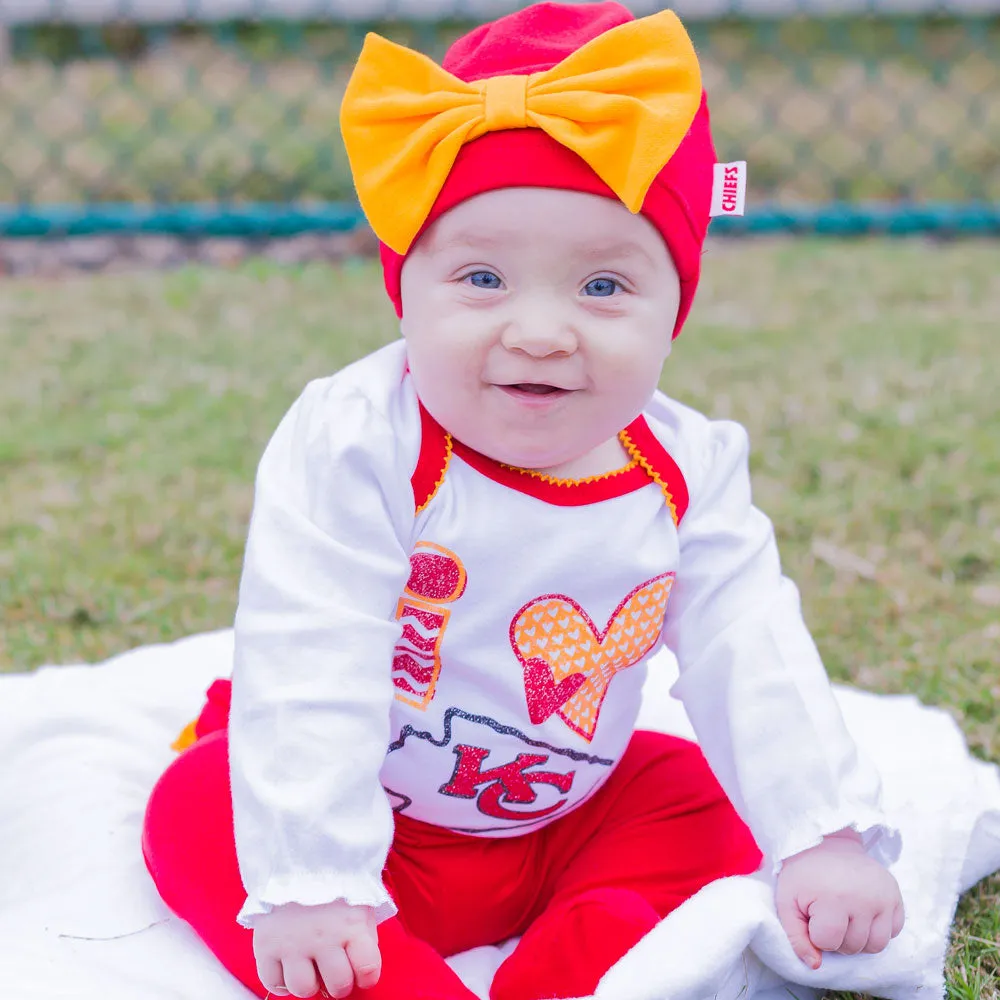 I Love the Chiefs Baby Girl Outfit